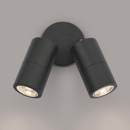 Där Lighting ORT0922 - Aplica LED de exterior pentru perete ORTEGA, 2x GU10/5W/230V, IP65, negru