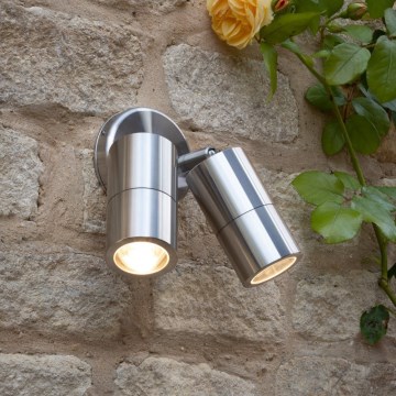 Där Lighting ORT0968 - Aplică de perete LED pentru exterior ORTEGA, 2x GU10/5W/230V, IP65, crom lucios