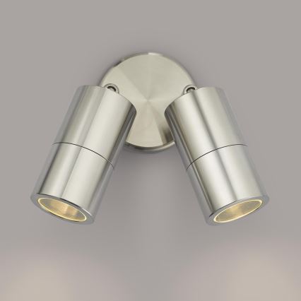 Där Lighting ORT0968 - Aplică de perete LED pentru exterior ORTEGA, 2x GU10/5W/230V, IP65, crom lucios
