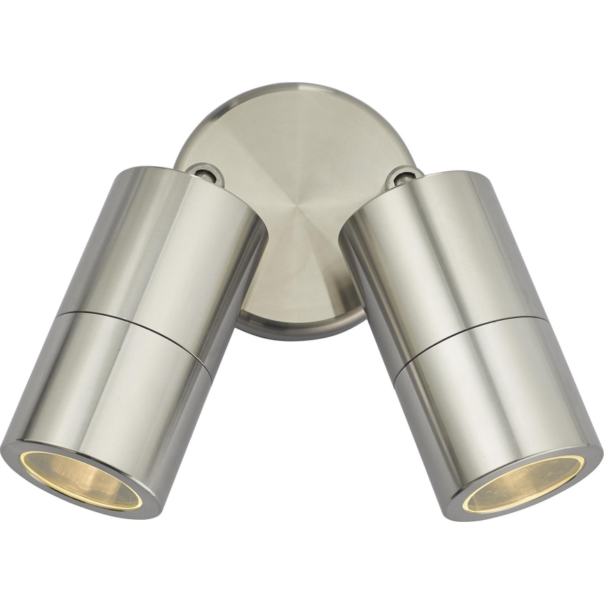 Där Lighting ORT0968 - Aplică de perete LED pentru exterior ORTEGA, 2x GU10/5W/230V, IP65, crom lucios