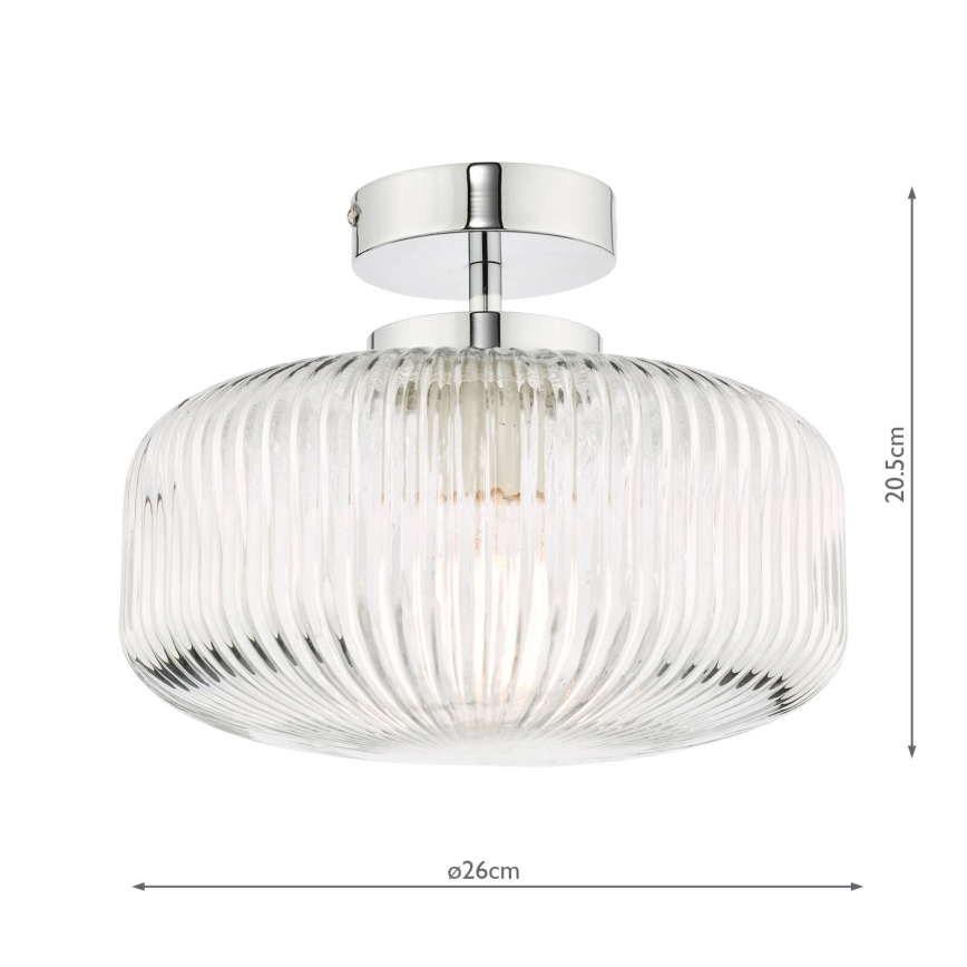 Där Lighting RIV5208 - Candelabru aplicat pentru baie RIVA 1xE27/60W/230V IP44 crom lucios