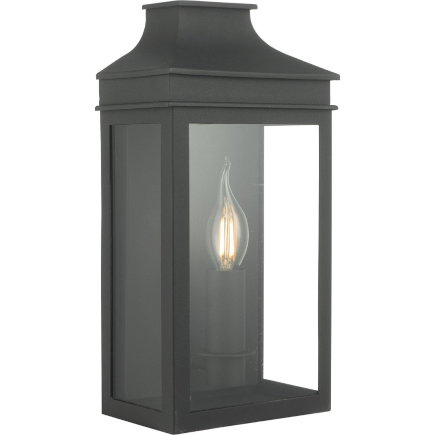 Där Lighting VAP5222 - Aplică de perete pentru exterior VAPOUR 1xE14/60W/230V IP44 negru