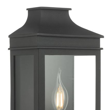 Där Lighting VAP5222 - Aplică de perete pentru exterior VAPOUR 1xE14/60W/230V IP44 negru