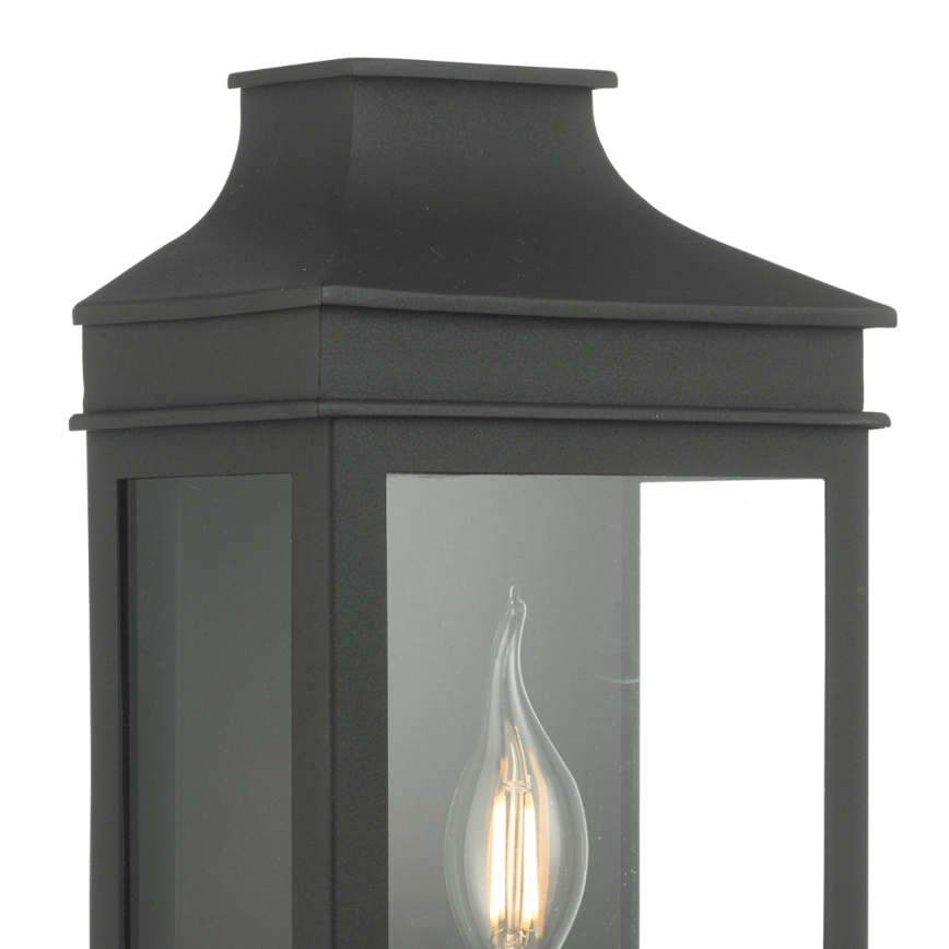 Där Lighting VAP5222 - Aplică de perete pentru exterior VAPOUR 1xE14/60W/230V IP44 negru