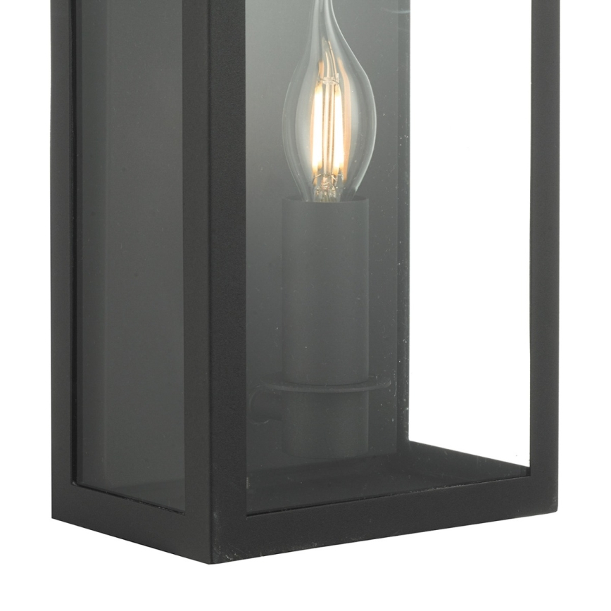 Där Lighting VAP5222 - Aplică de perete pentru exterior VAPOUR 1xE14/60W/230V IP44 negru