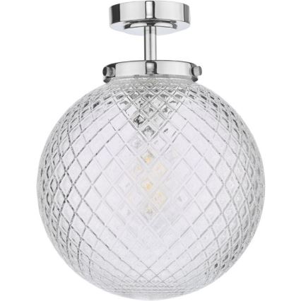 Där Lighting WAY0150 - Plafonieră pentru baie WAYNE 1xE27/40W/230V IP44 Ø 25 cm crom lucios