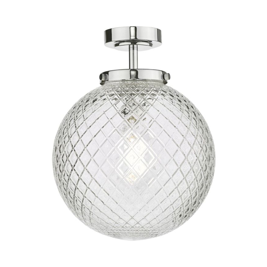 Där Lighting WAY0150 - Plafonieră pentru baie WAYNE 1xE27/40W/230V IP44 Ø 25 cm crom lucios