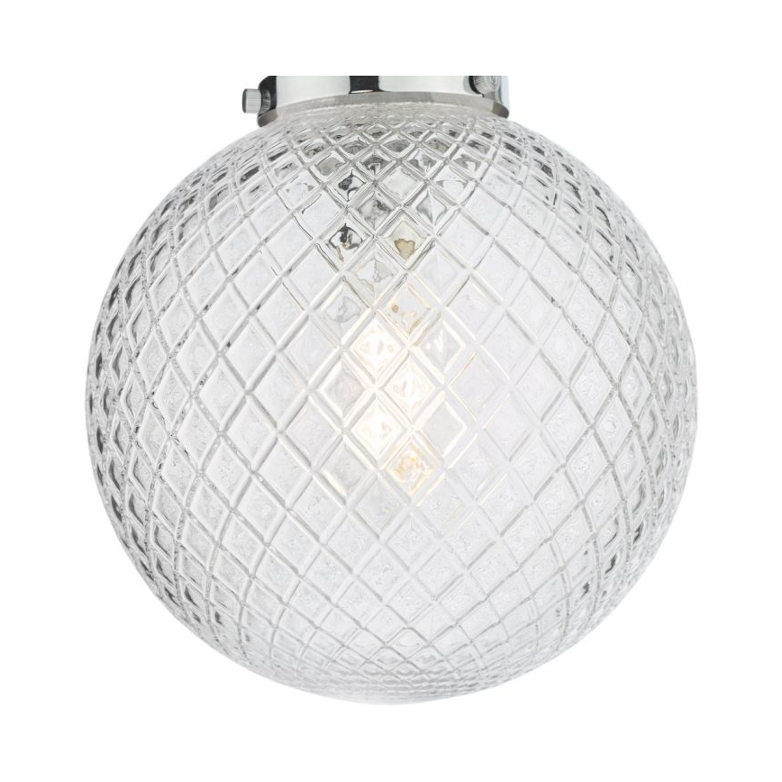Där Lighting WAY0150 - Plafonieră pentru baie WAYNE 1xE27/40W/230V IP44 Ø 25 cm crom lucios