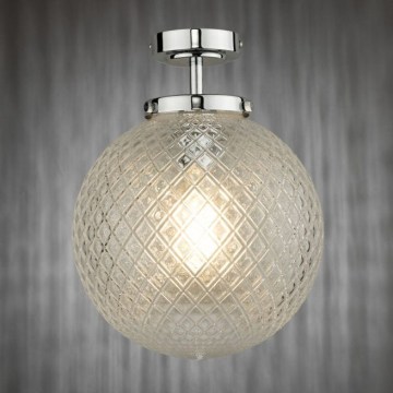 Där Lighting WAY0150 - Plafonieră pentru baie WAYNE 1xE27/40W/230V IP44 Ø 25 cm crom lucios