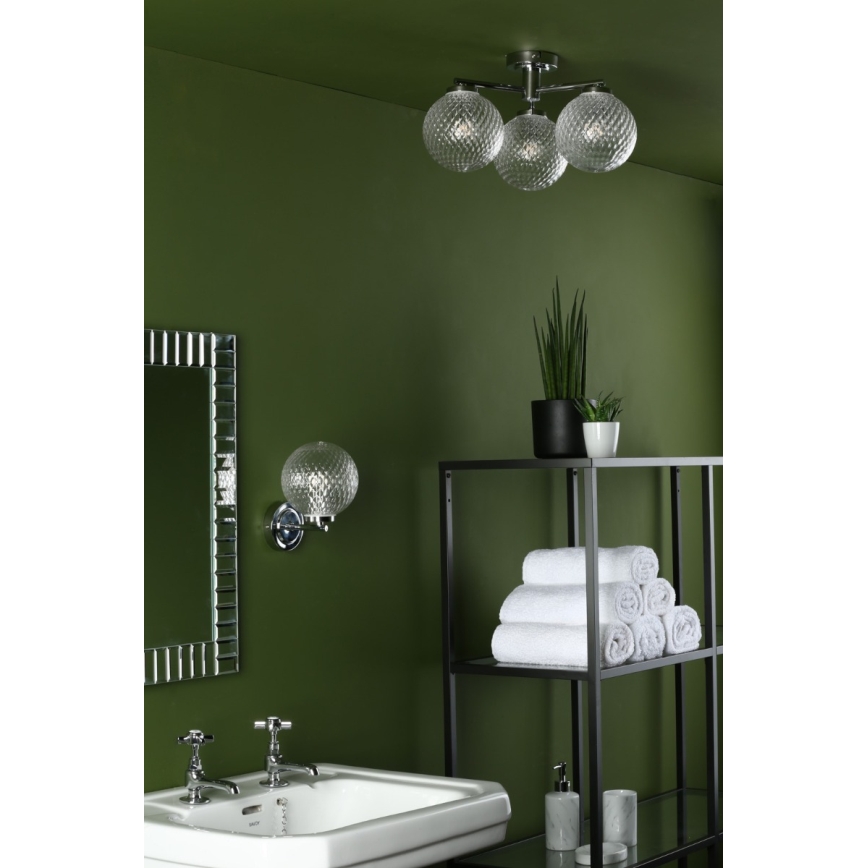Där Lighting WAY0750 - Aplică de perete pentru baie WAYNE 1xG9/3W/230V IP44 crom