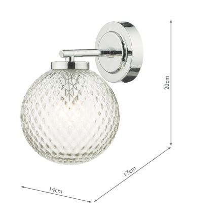 Där Lighting WAY0750 - Lampă de perete pentru baie WAYNE 1xG9/3W/230V IP44 crom lucios