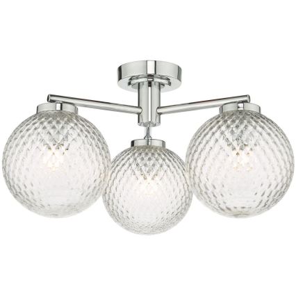 Där Lighting WAY5350 - Lustră aplicată pentru baie WAYNE 3xG9/3W/230V IP44 crom lucios