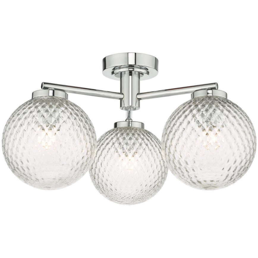 Där Lighting WAY5350 - Lustră aplicată pentru baie WAYNE 3xG9/3W/230V IP44 crom lucios
