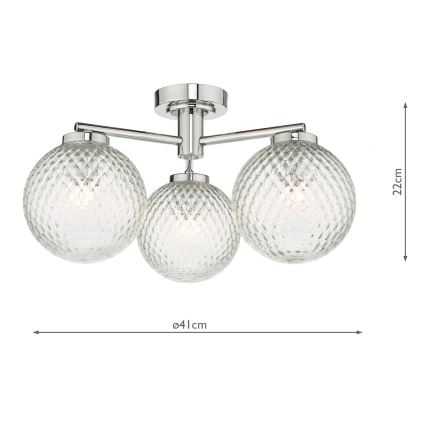 Där Lighting WAY5350 - Lustră aplicată pentru baie WAYNE 3xG9/3W/230V IP44 crom lucios