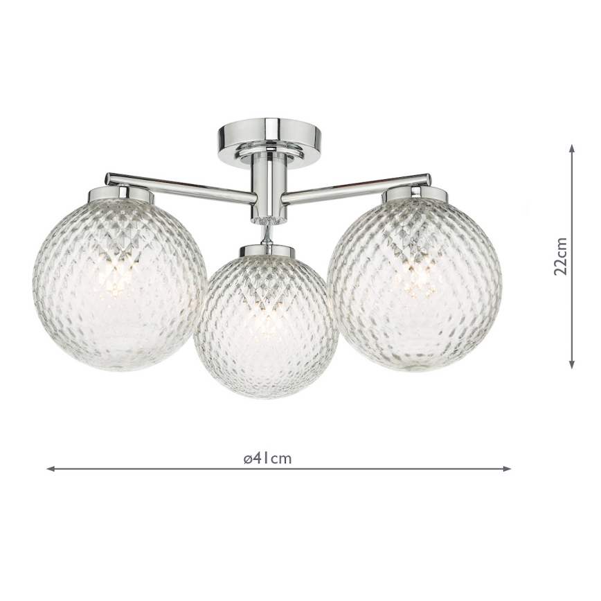 Där Lighting WAY5350 - Lustră aplicată pentru baie WAYNE 3xG9/3W/230V IP44 crom lucios