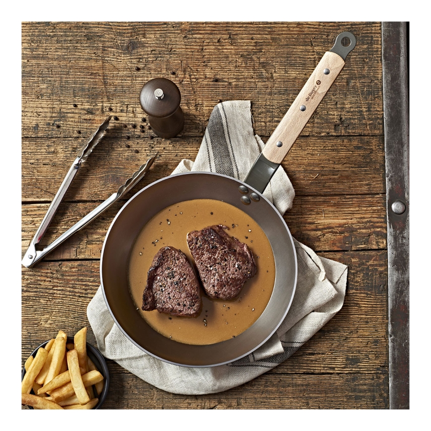 De Buyer 5710.26 - Tigaie MINERAL B BOIS din oțel, Ø 26 cm