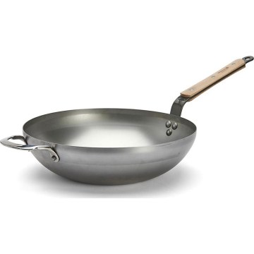 De Buyer 5717.32 - Tigaie wok MINERAL B BOIS, 32 cm