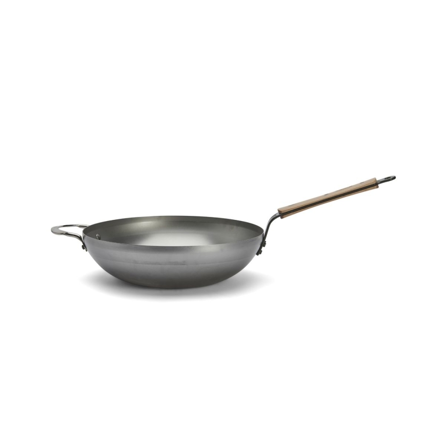 De Buyer 5717.32 - Tigaie wok MINERAL B BOIS, 32 cm
