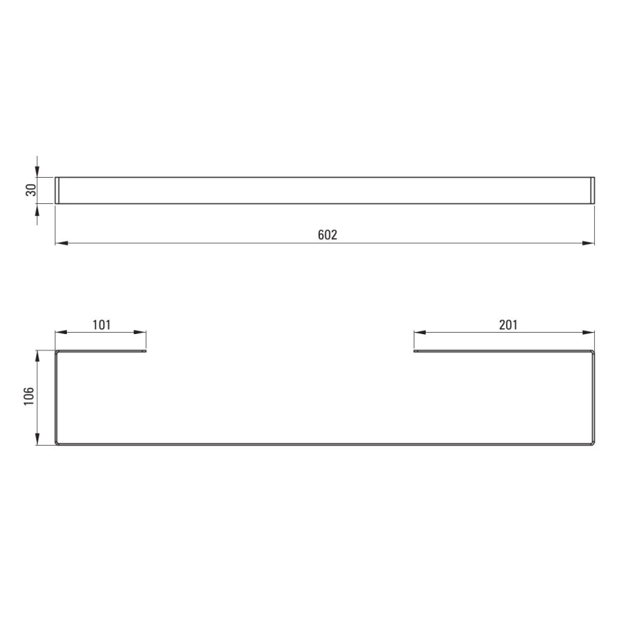 Deante ADM_A621 - Bară de prosoape de perete MOKKO, 60 cm, alb