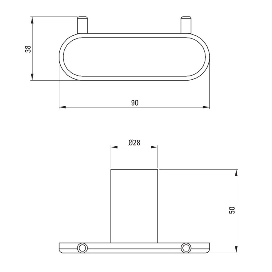 Deante ADR_0121 - Cârlig de perete ROUND crom lucios