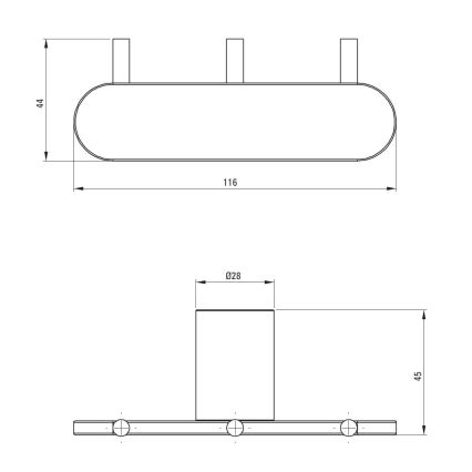 Deante ADR_N131 - Cârlig de perete ROUND negru