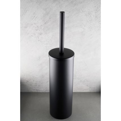 Deante ADR_N712 - Perie WC cu suport ROUND, neagră