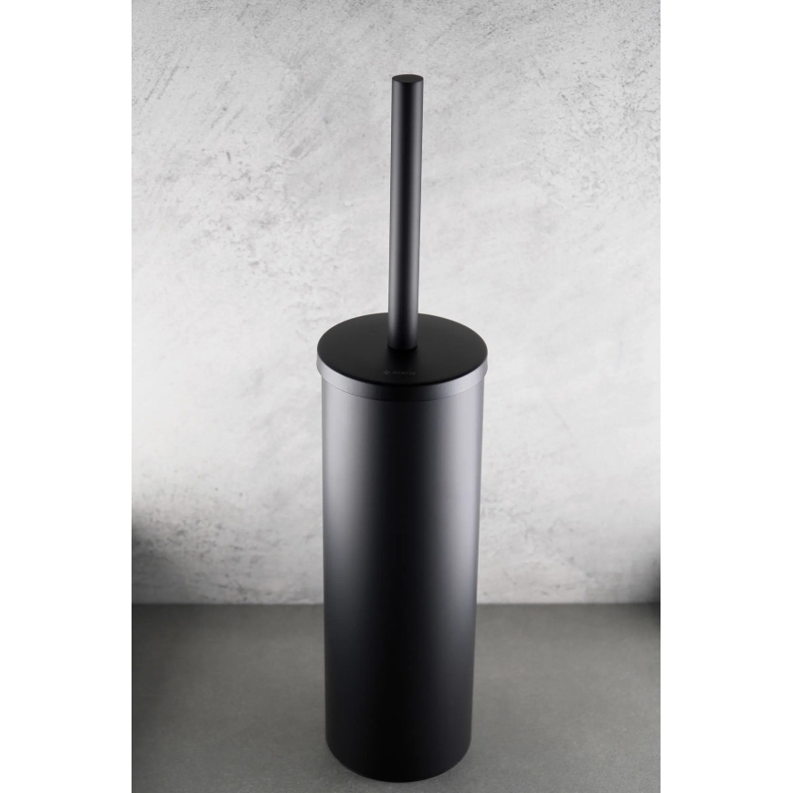 Deante ADR_N712 - Perie WC cu suport ROUND, neagră