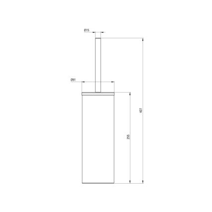 Deante ADR_N712 - Perie WC cu suport ROUND, neagră