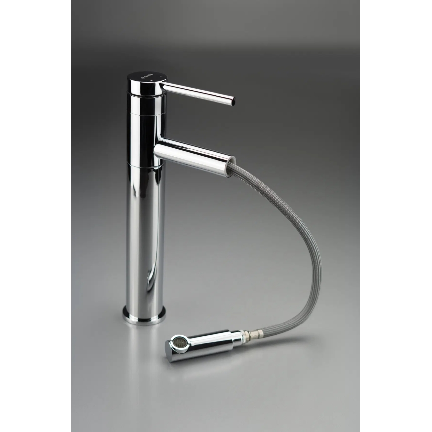 Deante BGE_022K - Baterie pentru lavoar cu duș extractabil ORA, 30,9 cm, crom lucios