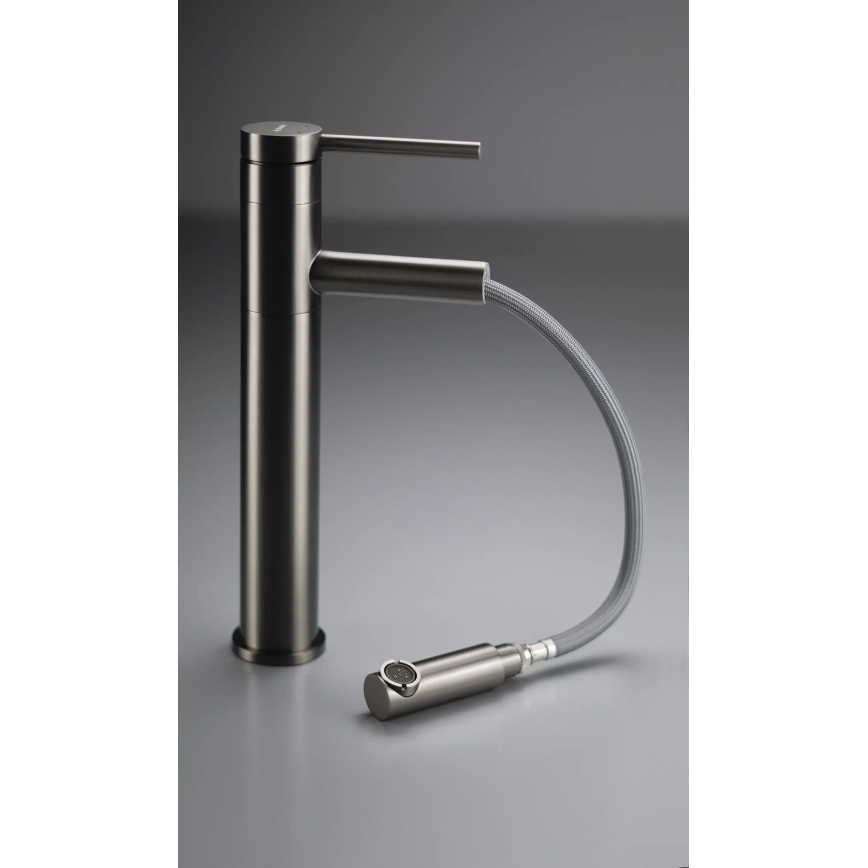 Deante BGE_D22K - Baterie pentru lavoar ORA cu cap extractabil, 30,9 cm, titan
