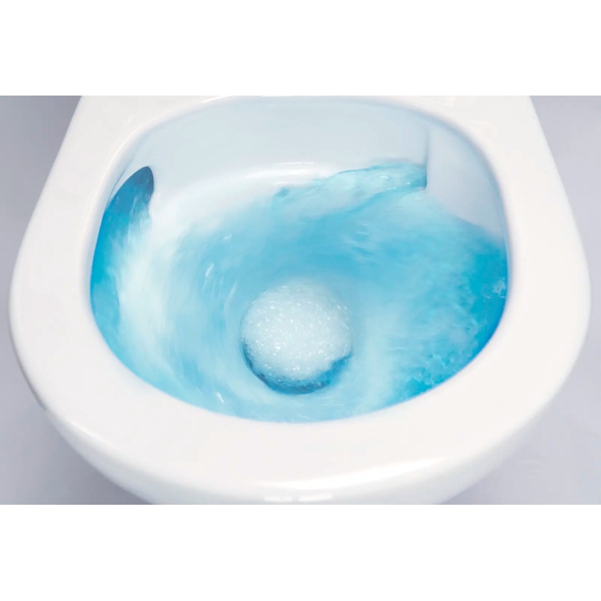 Deante CDJD6RPS - Vas WC pe pardoseală cu capac JASMIN, ceramică/alb