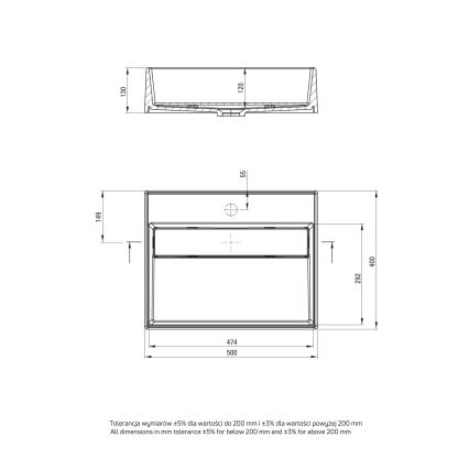 Deante CQR_NU5M - Lavoar pentru blat CORREO 40x50 cm granit/negru