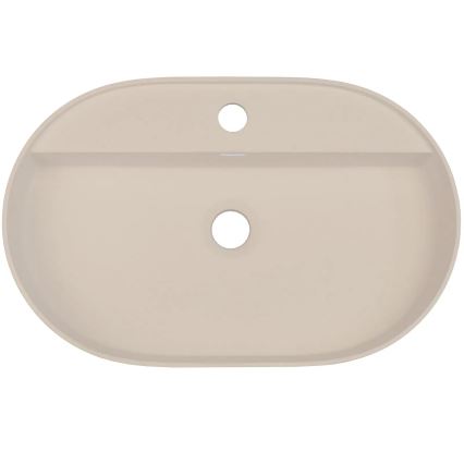 Deante CQS_5U6B - Lavoar pentru blat cu orificiu pentru baterie SILIA 35x55 cm granit/bej