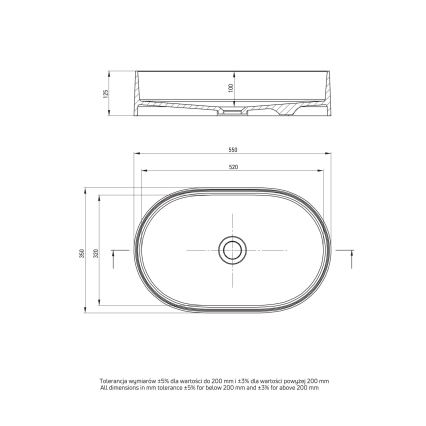 Deante CQS_5U6S - Lavoar pentru blat SILIA 35x55 cm granit/bej