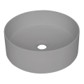 Deante CQS_SU4S - Lavoar pe blat SILIA, Ø 36 cm, granit/gri metalizat