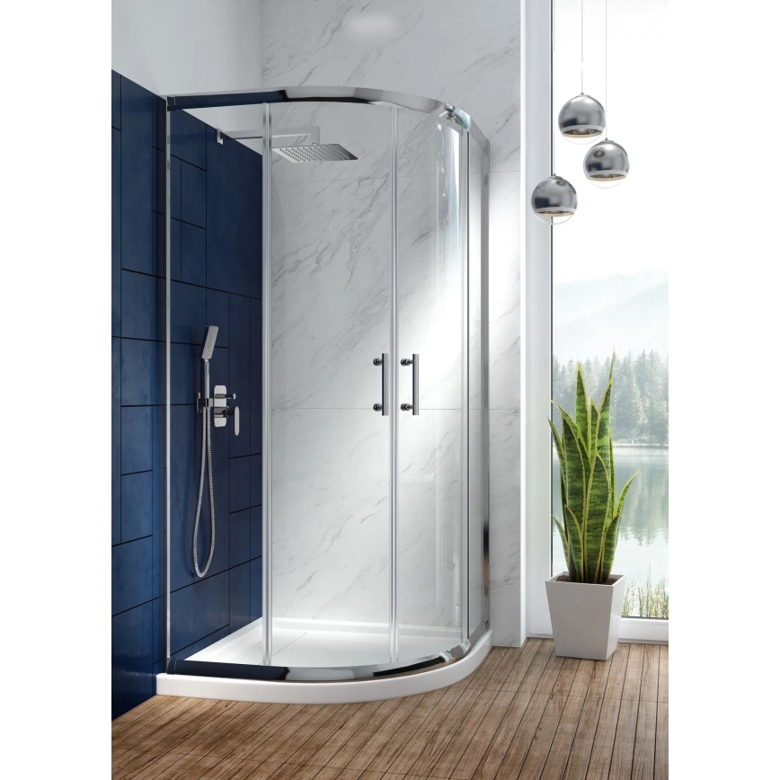 Deante NAC_09LP - Set de duș ALPINIA cu baterie incastrată, crom lucios