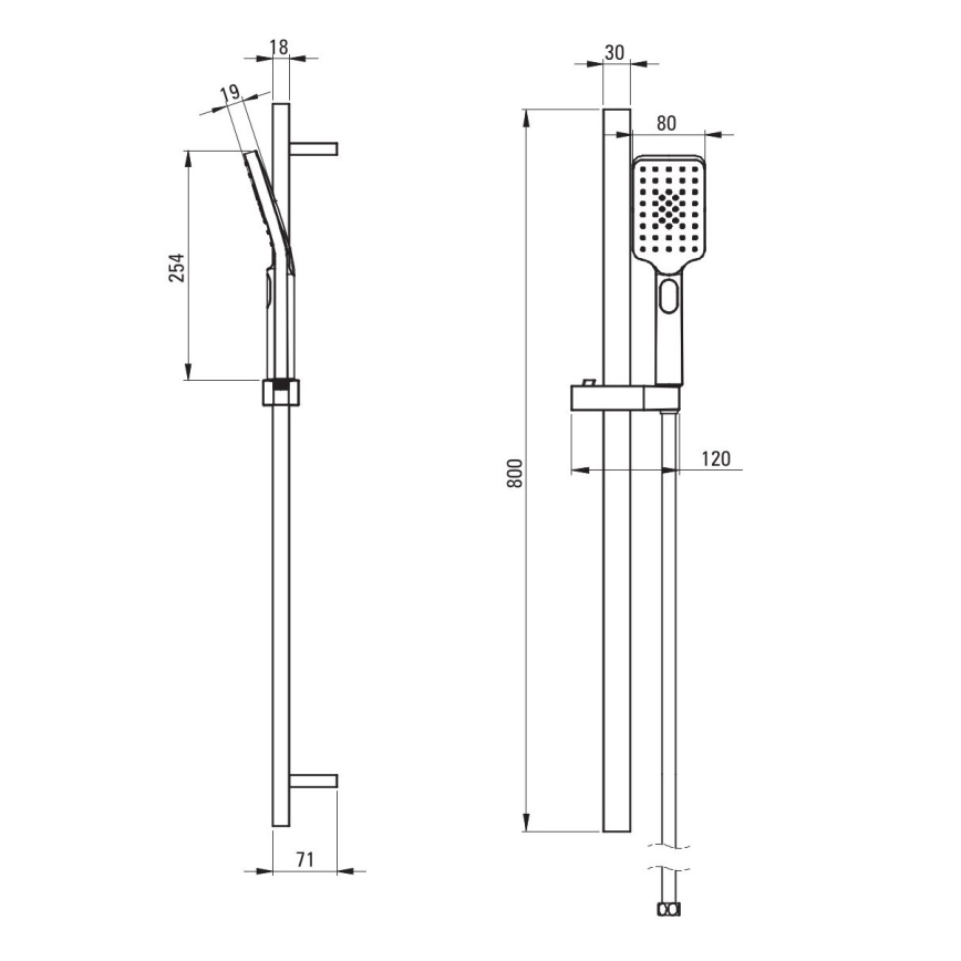 Deante NGA_052K - Set de duș ALPINIA, crom lucios