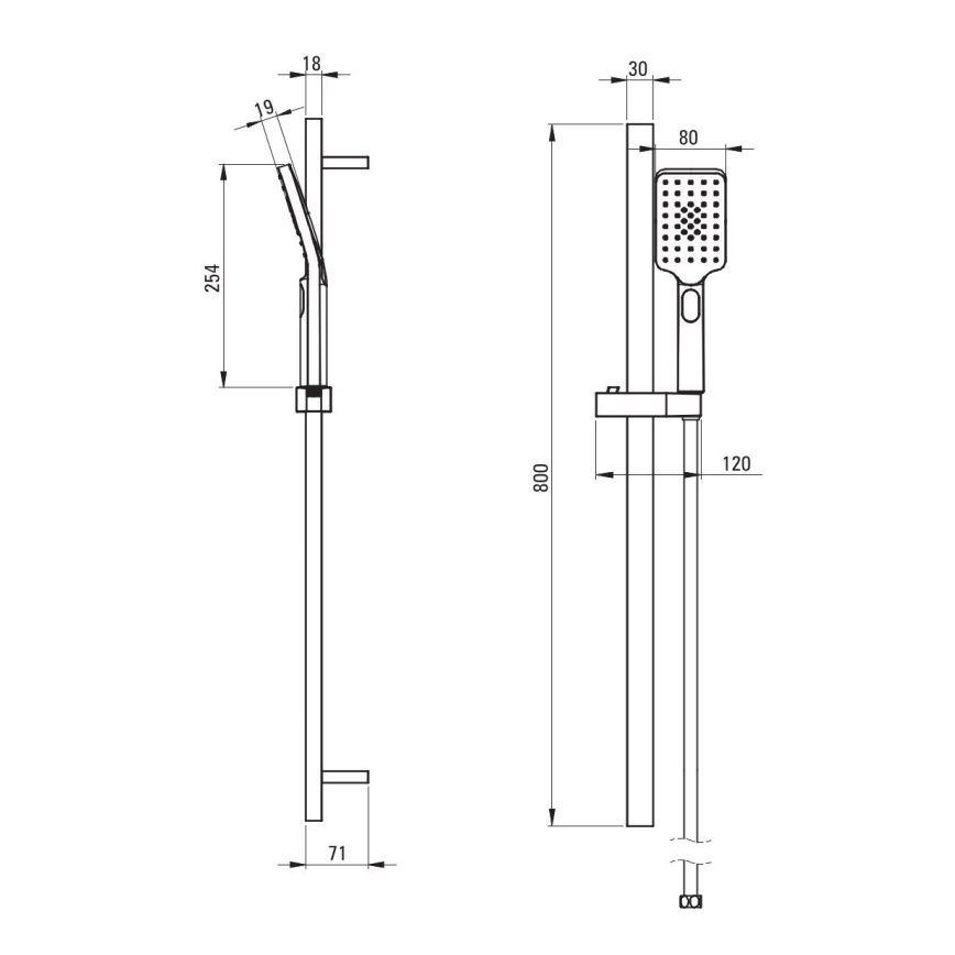 Deante NGA_N52K - Set de duș ALPINIA, negru