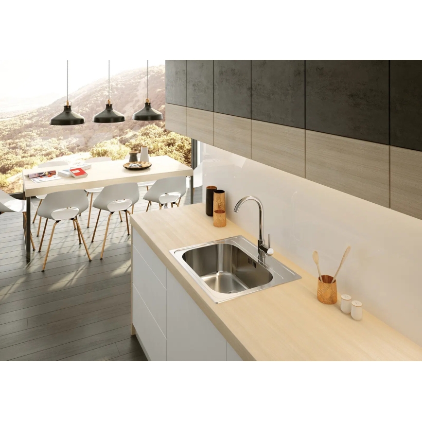 Deante ZYU_0103 - Chiuvetă de bucătărie SOUL 50x60 cm satin