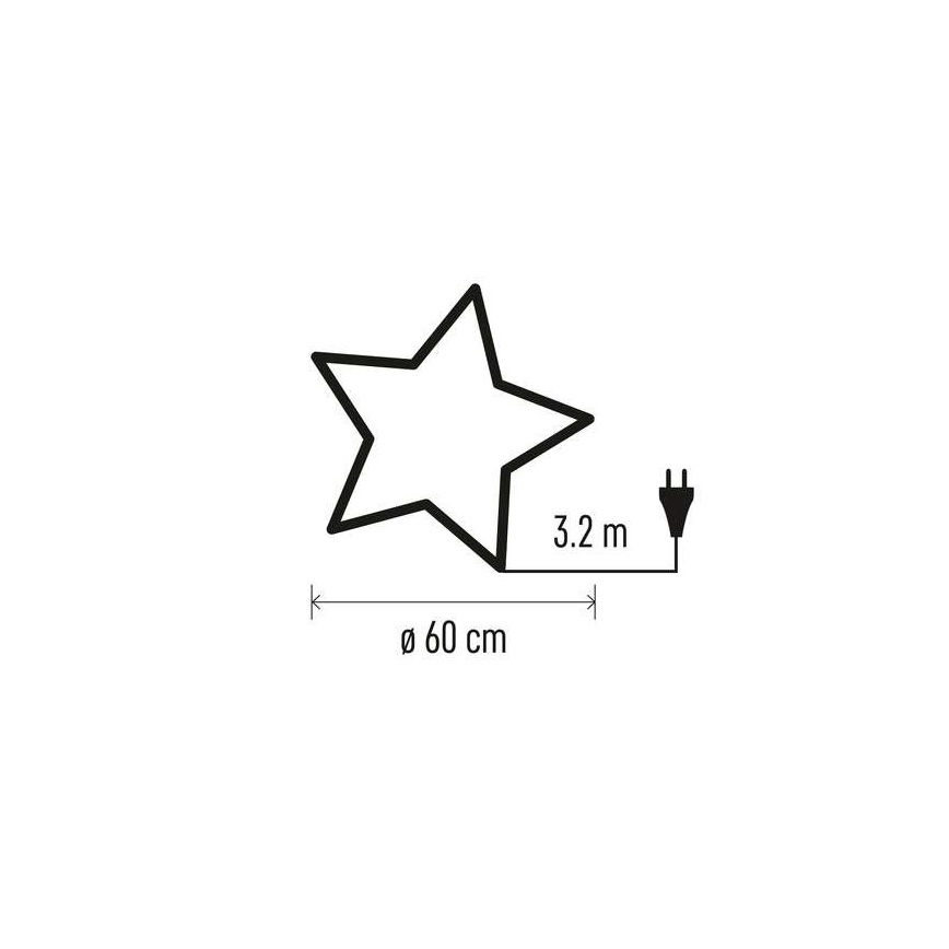 Decorațiune de Crăciun 1xE14/25W/230V d. 60 cm aurie