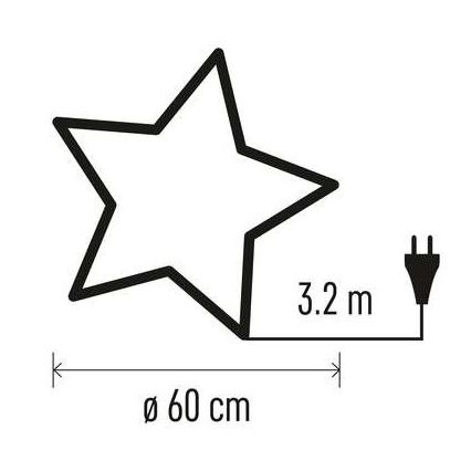 Decorațiune de Crăciun 1xE14/25W/230V d. 60 cm aurie