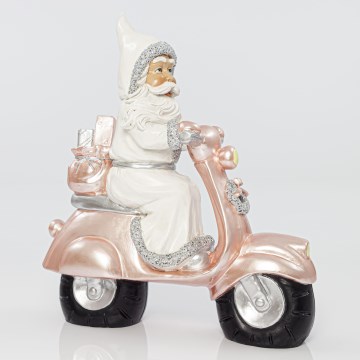 Decorațiune de Crăciun 33 cm Moș Crăciun cu motocicletă