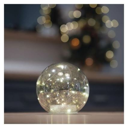 Decorațiune de Crăciun cu LED, 20xLED/3xAA, globuri diam. 15 cm