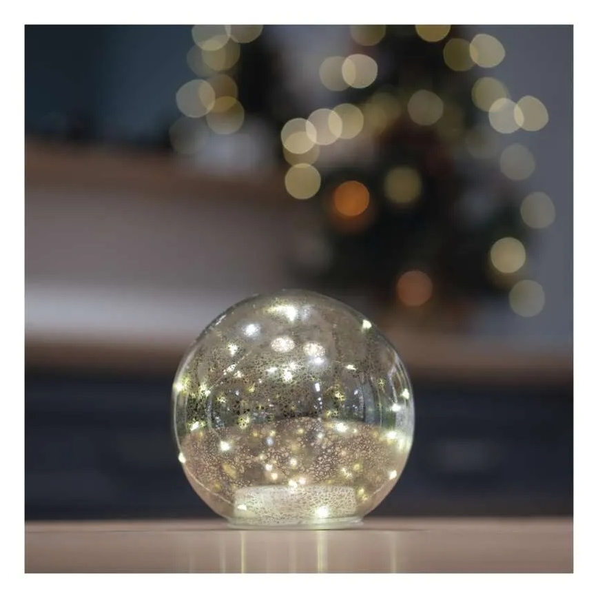 Decorațiune de Crăciun cu LED, 20xLED/3xAA, globuri diam. 15 cm