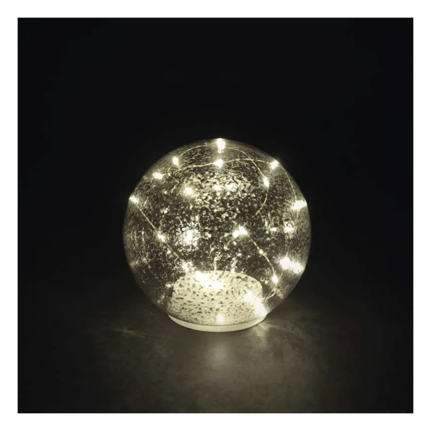Decorațiune de Crăciun cu LED, 20xLED/3xAA, globuri diam. 15 cm