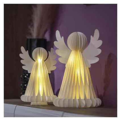 Decorațiune de Crăciun LED 20xLED/6xAA îngeri