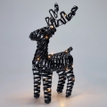 Decorațiune de Crăciun LED 30xLED/3xAA 37 cm alb cald ren/negru