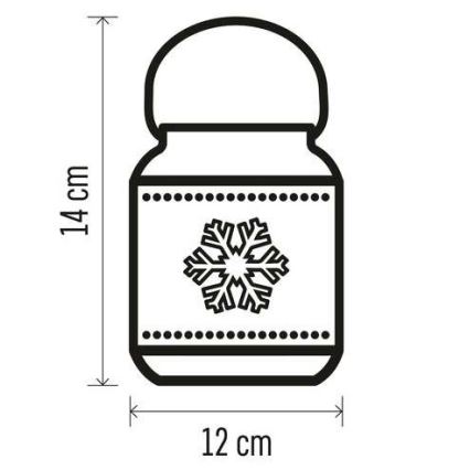 Decorațiune de Crăciun LED, 3xAAA, alb