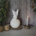 Decorațiune de Crăciun LED, înger ceramic, 0,4 W, 2x AA