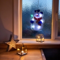 Decorațiune de Crăciun LED Om de zăpadă, 8xLED/3xAAA, alb rece